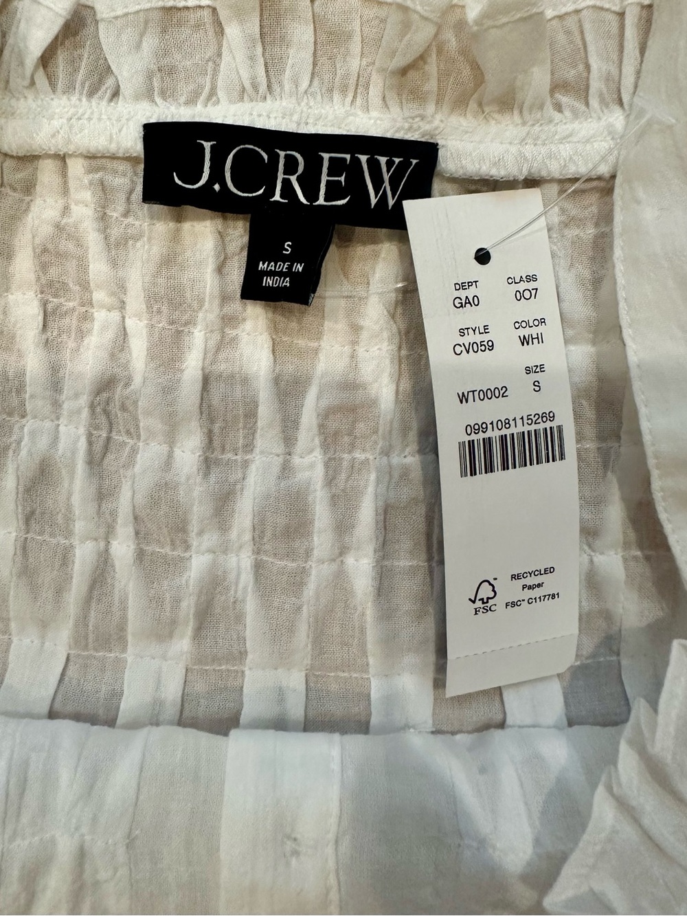 Lot Of 2 J. Crew Tanks Scallop-trim Tank Top In Ramie NWT White And Pale Yellow - Picture 5 of 10